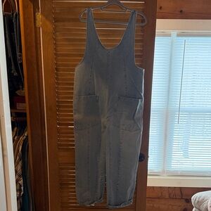 Denim Overalls with Pockets